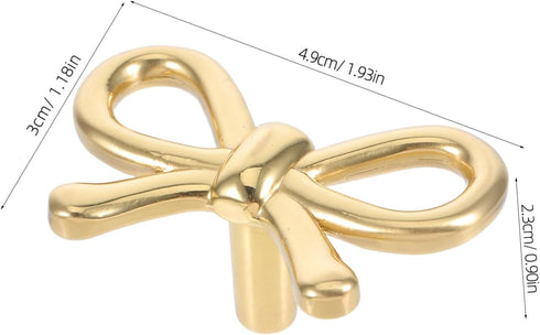 Gadpiparty Brass Bowknot Handle for Bow Drawer Pulls Vintage Cabinet Knobs Sturdy Furniture Hardware for Dresser Shoe