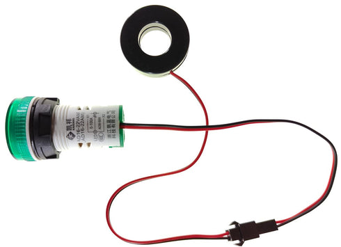 3pcs AC Current and Voltage Indicator with Two-Digit Display, 22mm Round Head LED Measuring Instrument