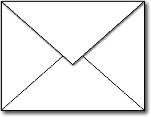 White 5 1/2 Bar Envelopes, A2 Size, 250 Heavyweight 70lb Text Envelopes