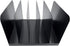 Huron Desktop File Organizer - Vertical 5 Slot, Black Commercial Grade Steel for Office Use