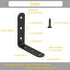 10Pcs 4 Inch 90 Black L Bracket Corner Braces Stainless Steel Heavy Duty Shelf Bracket for Wood, Shelves, Wall Hanging