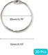 LVYKING 50 0.75 Inch Pcs Metallic Loose Leaf Binder Rings, Keychain Key Rings, Metal Rings for Index Cards Flash Cards