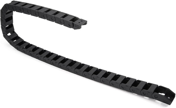 uxcell R18 10mm x 15mm Black Plastic Cable Wire Carrier Drag Chain, 1M Length for CNC
