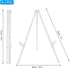 PATIKIL 1Set Tabletop Easel Stand for Display, 14in Table Top Easel Stand Small Portable Tripod Aluminum for Signs Poster Art Painting Decor Picture Photo Wedding, White