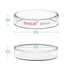 stonylab Glass Petri Dish with Lid - 5-Pack Borosilicate Glass Cell Culture Dish, Clear Autoclavable, 90x20 mm