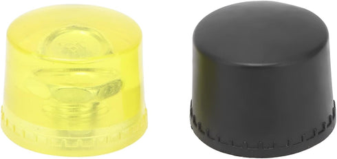 4 Pcs Rubber Hammer Replacement Striking Head, Yellow Black Plastic Mallet Tips Set for Crafts