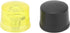 4 Pcs Rubber Hammer Replacement Striking Head, Yellow Black Plastic Mallet Tips Set for Crafts