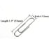 HAHIYO Silver Paper Clips - 1.3" (33mm) Length, Vinyl Coated, 120 Pack for Organizing