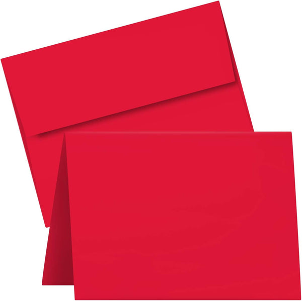 Blank Red A7 (5" x 7") Cards with Envelopes Great for Customized