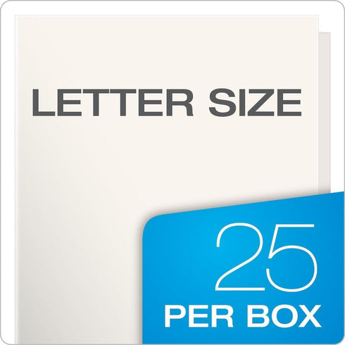 Oxford Laminated Twin-Pocket Folders, Letter Size, White, Holds 100 Sheets, Box of 25