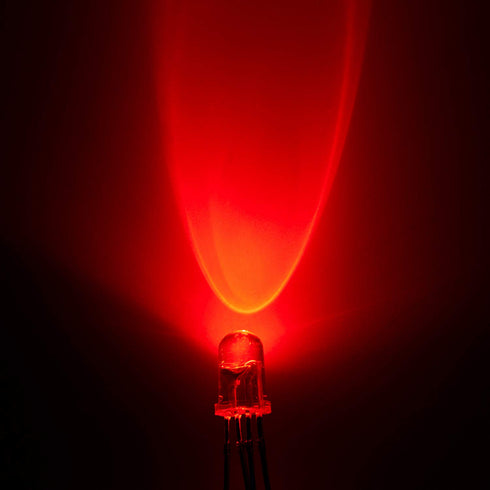 CHANZON 100 pcs 5mm RGB Multicolor LED Diode Lights - Common Anode, Clear Round Transparent 4 pin