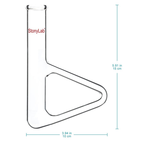 stonylab Thiele Melting Point Tube, Borosilicate Glass Measuring Point Lab Melting Point Tube Triangle Shape Thiele Tube, 150 mm