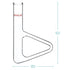 stonylab Thiele Melting Point Tube, Borosilicate Glass Measuring Point Lab Melting Point Tube Triangle Shape Thiele Tube, 150 mm
