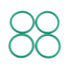 X AUTOHAUX Fluorine Rubber O-Rings, FKM Seal Gasket for Machinery Plumbing, 44mm OD 37mm ID 3.5mm Width, Green, Pack of