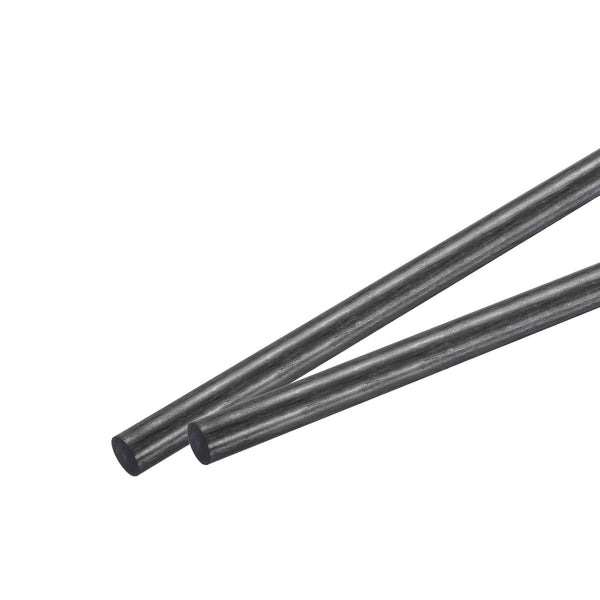 MECCANIXITY 2 Pack Carbon Fiber Rod, 10mm x 150mm, for RC Plane DIY Tool, Quadcopter Arm