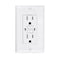 GFC2301 Duplex Self-Test Tamper and Weather Resistant GFCI Outlets with Wall Plate, 15 Amp 120V AC, White