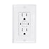 GFC2301 Duplex Self-Test Tamper and Weather Resistant GFCI Outlets with Wall Plate, 15 Amp 120V AC, White