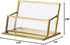 Hipiwe Vintage Gold Metal Business Card Holder Stand, Office Desktop Countertop Name Card Display Organizer