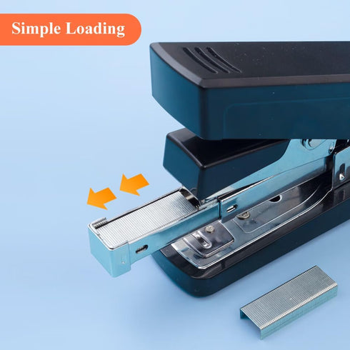 M&G Effortless Desktop Stapler, 50 Sheet Capacity, One Finger Stapling, Includes 1000 Staples and Staple Remover (Black)