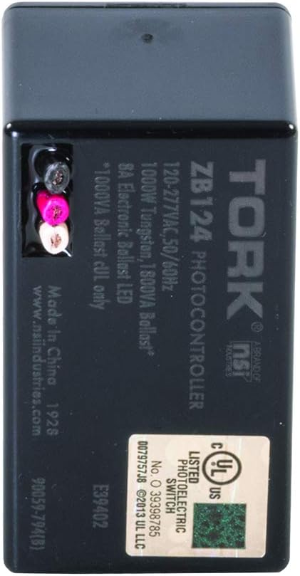 TORK ZB124 Electronic Photocontrol Button, Advanced LongLife ZeroCross, 8A LED Rated