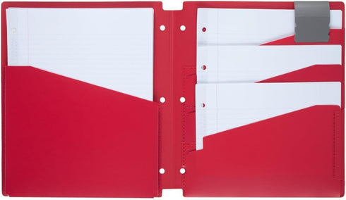 Five Star 4 Pocket Folder, Plastic, High Capacity, 1 Count, Color Selected for You (33190)
