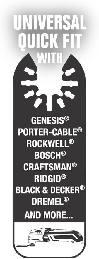 Genesis GAMT531T Universal Quick-Fit 1 3/4" Titanium-Coated Bi-Metal Oscillating Blade