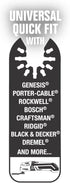 Genesis GAMT531T Universal Quick-Fit 1 3/4" Titanium-Coated Bi-Metal Oscillating Blade