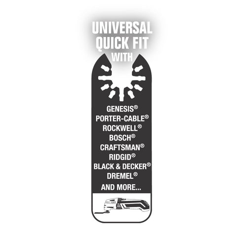 Genesis GAMT521 Universal Quick-Fit Bi-Metal Flush Oscillating Multi-Tool Cut Blade, 1 3/8"