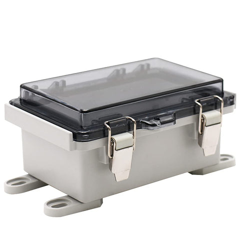 MAKERELE Waterproof ABS Plastic Electrical Boxes, Hinged Shell Outdoor Project Enclosure with Transparent Cover