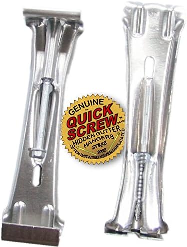 5" Premium Hidden Hook Hangers with Screw Clip Style for Rain Gutter Bracket