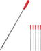 HeTaoCat Red Ink Refill Pack of 5, Replaceable Ballpoint Pen Refills, Medium Point Metal Refill (Red)