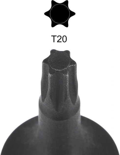 uxcell T20 Impact Torx Bit Socket, 35mm Length, 1/4" Square Drive, CR-MO Metric Sizes