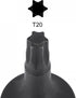 uxcell T20 Impact Torx Bit Socket, 35mm Length, 1/4" Square Drive, CR-MO Metric Sizes