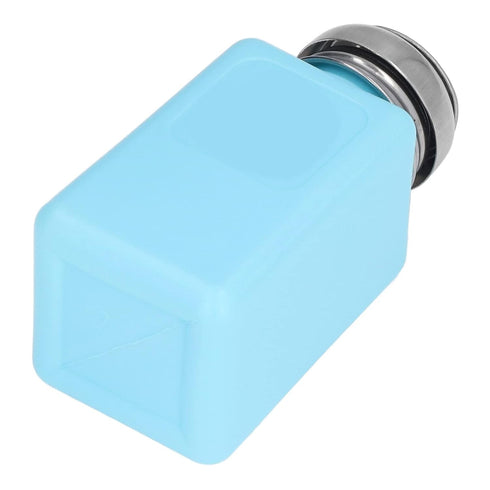 200ml Press Type Solvent Dispenser, ESD Anti Static Bottle with Stainless Steel Lid, Blue