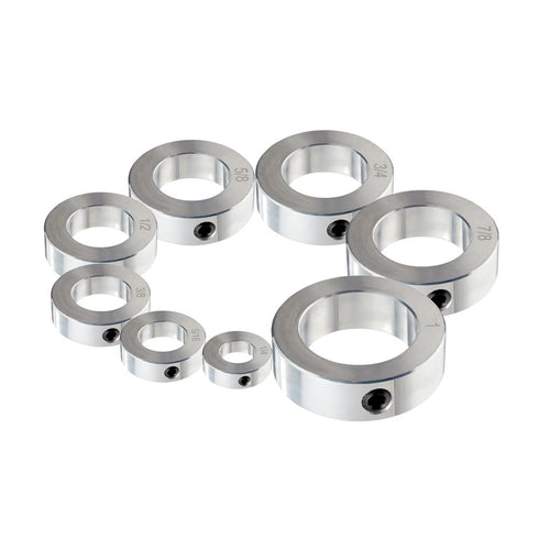 AZSSMUK 5/8" Bore Solid Steel Zinc Plated Set Screw Shaft Collars for Lawn Tractor, Garage Doors