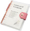 Clear A5 Refillable Notebook Binder with 90 Sheets Lined Paper Rose Gold