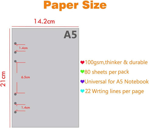 SAYEEC A5 Multifunctional Zippered Notebook, Portable Travel Portfolio, Inner Pocket Business 6-Ring Binder Meeting