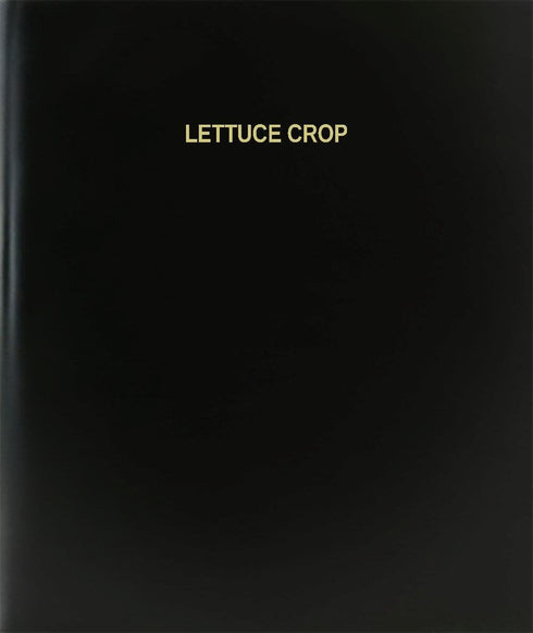 BookFactory Lettuce Crop Log Book/Journal/Logbook - 120 Page, 8.5''x11'', Black Hardbound (XLog-120-7CS-A-L-Black(Lettuce Crop
