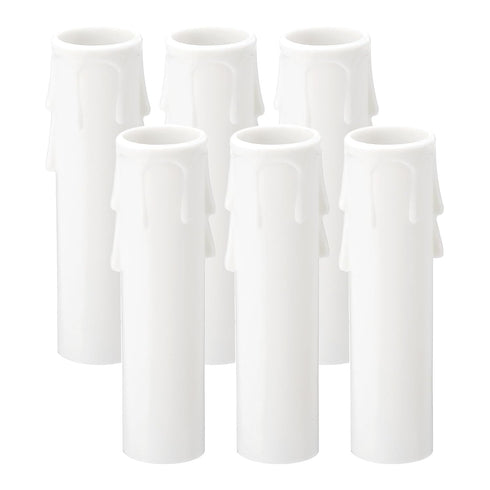 PATIKIL 3.5 Inch Tall Candle Covers Sleeves, 6Pcs Plastic E12 Chandelier Socket