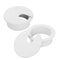 1-3/8" White Desk Grommet, JTemgle Plastic Cable Hole Cover for Computer Table Cord Wire Organizer (2 Pieces)