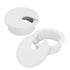 1-3/8" White Desk Grommet, JTemgle Plastic Cable Hole Cover for Computer Table Cord Wire Organizer (2 Pieces)