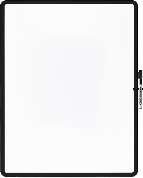 Mr. Pen Dry Erase Board, 18” x 24” with Black Marker, Black Frame, Magnetic Whiteboard for Wall