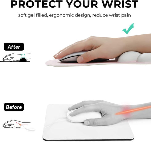 Cute Cat Paw Mouse Pad Wrist Support, Non-Slip Gaming Mouse Pad, Smooth Ergonomic Mouse Pad with Wrist Rest Support,
