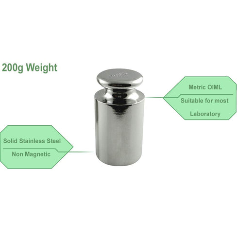 American Weigh Scales Calibration Weight for AWS Digital Scale, Carbon Steel, 200G Solid Stainless Steel