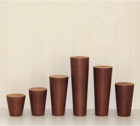 KDDEON Accessories,Set 4 (10cm/3.9in) Sofa/Chair Solid Wood Oak Furniture Legs,Walnut Color Coffee Table Legs,DIY