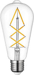 Fishbone Filament LED Edison Bulbs, 60 Watt Equivalent ST64 E26, Dimmable Vintage Light Bulbs, 600 Lumen, 4000K Daylight