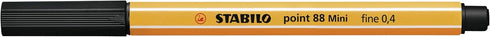 STABILO Fineliner point 88 MINI, Wallet of 12, Assorted Colors