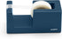 Poppin Desk Tape Dispenser - Stylish Non-Skid Weighted Base, Includes Roll of Tape (White)