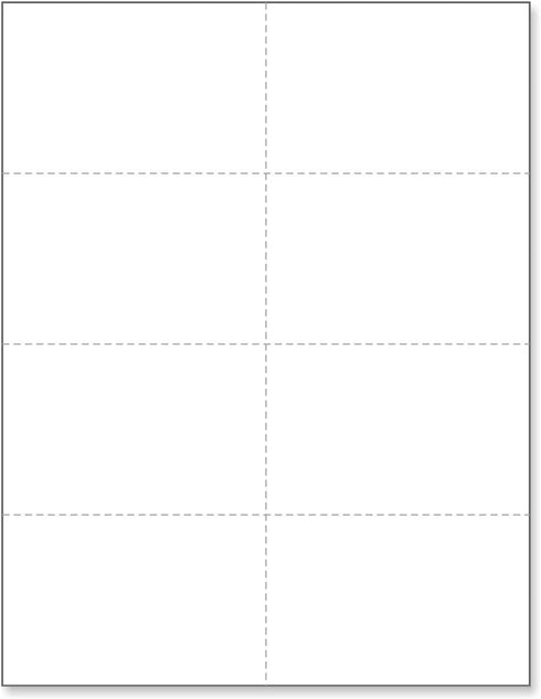 NextDayLabels - Blank Perforated Printable Cardstock, 8 Cards per Sheet, 100# tag