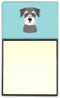 Carolines Treasures Large Multicolor Checkerboard Blue Schnauzer Sticky Note Holder